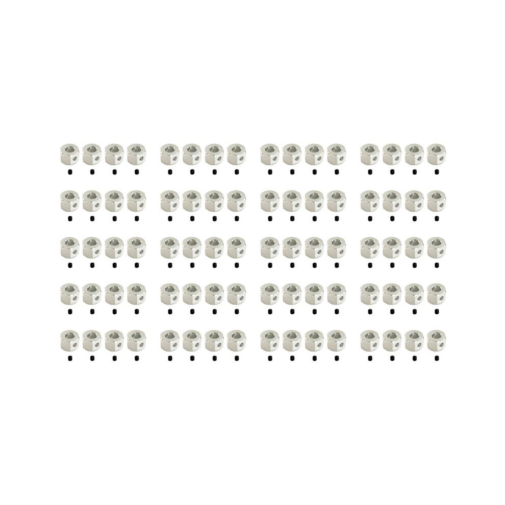 80Pcs 5Mm To 12Mm Metal Combiner Wheel Hub Hex Adapter For Wpl D12 C14 C24 B14 B16 Mn D90 D91, Silver 4712205314160