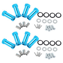8X Aluminum 12mm Hex Hub 24mm Extension Adapter Wheel Spacer Widener for 1/18 A959 Upgrade Parts RC Car,