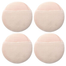 4X Frauen Kosmetik Beige Weiss Runde Gesicht Make- Gesicht Puderquast