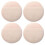 4X Dames Cosmetisch Beige Wit Rond Gezicht Make- Gezichtspoederdons 2