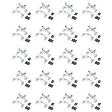 20X för MN D90 D91 D96 MN99S 1/12 RC Biluppgraderingsdelar Metall Pull Rod Base & Axle Servo Bracket Mount Accessories,Silver