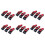 18x Plastic Motorcycle Helmet Speed Clip Chin Strap Quick Release Pull Buckle New Black+Red 1