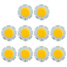 10X 3W COB Haute Puissance Super Bright Rond Lampe Lumiere Chip LED Blanc Chaud