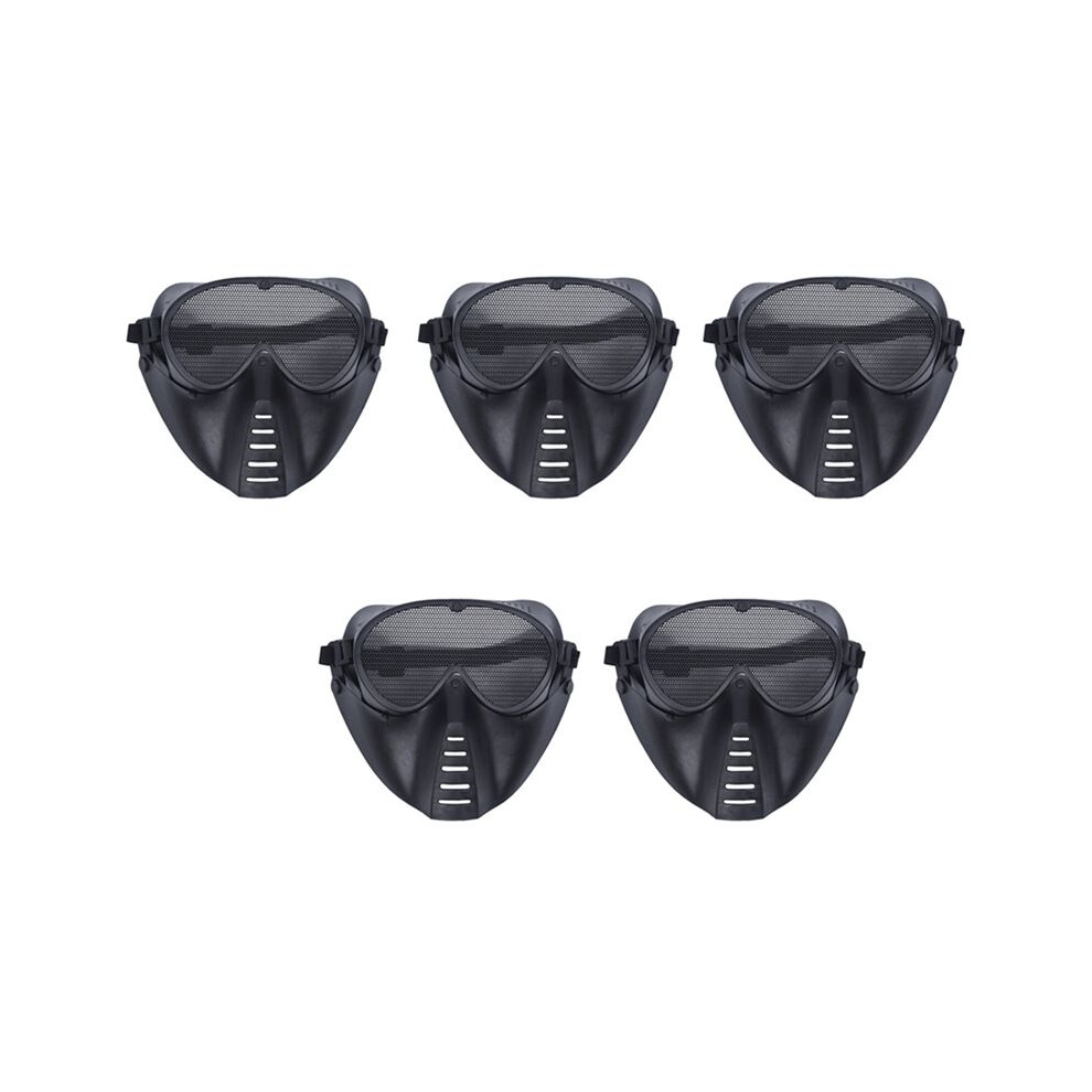 5X Mask Airsoft Protective Mask Paintball Black New 6032936262973