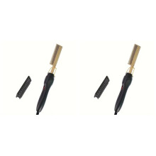 2X Hair Straightener Comb Wet&Dry Hair Straightener Curling Iron Household Electric Comb 3In1 EU Plug