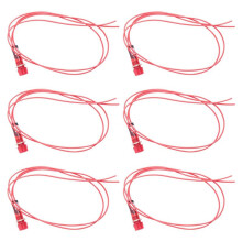 6X Neon Indicator Signal Lamp Red Light AC 250V W2 Wires