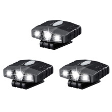 3X Rechargeable Capuchon Étanche pour Projecteur Poid Léger de 150 Lumens Lampe Lampe de Poche Tête de Lampe pour la Pêche Course Camping Cyclisme