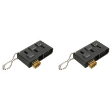2X Set of 3 in 1 Club Brush Cleaner Black