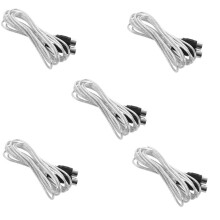 5X Newest 3 Meter 10ft MIDI Extension Cable 5 Pin Plug Male to Male Connector Silver
