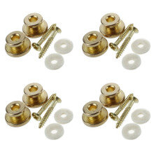8pcs Golden Strap Button W/ Mounting Screw for Guitar Mandolin