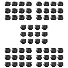 60 Piezas de Caldero Negro con Asa, Caldero de Bruja para Halloween, Recipiente para Dulces para Halloween