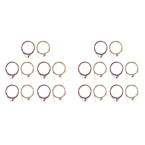 20 Sets of 6 Guitar Strings Replacement Steel String for Acoustic Guitar Guitar Changing Tool 1
