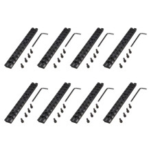 8X Portee de Montage de 14cm Picatinny / Rail de Tisserand de Portee de Montage de 13 Slots Noir
