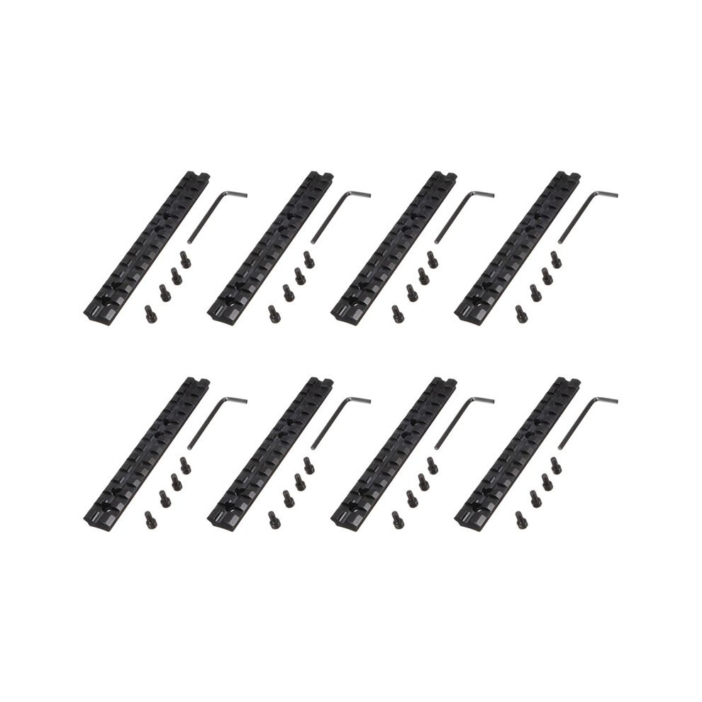 Brecantia Black 8Pcs 14Cm Scope Mount Picatinny / Weaver Rail Rail Scope Mount 13 Slots