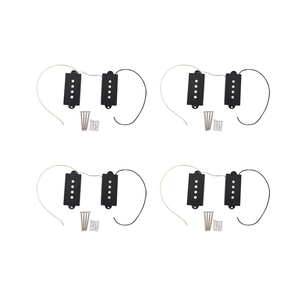 4X Pb P Bass Pickup Humbucker Pickup For 4 String P Bass Replacement Bass Guitar Part, Black 4713922633589