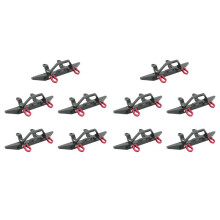 10X Metalen Voorbumper voor MN D90 D91 D96 MN90 MN99S 1/12 RC Auto Upgrade Onderdelen Accessoires, Zwart