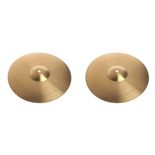 2X Latão Jazz Drum Crash Cymbals Alloy Cymbal Hi-Hat para Tocadores de Bateria Tambor de 12 Polegadas