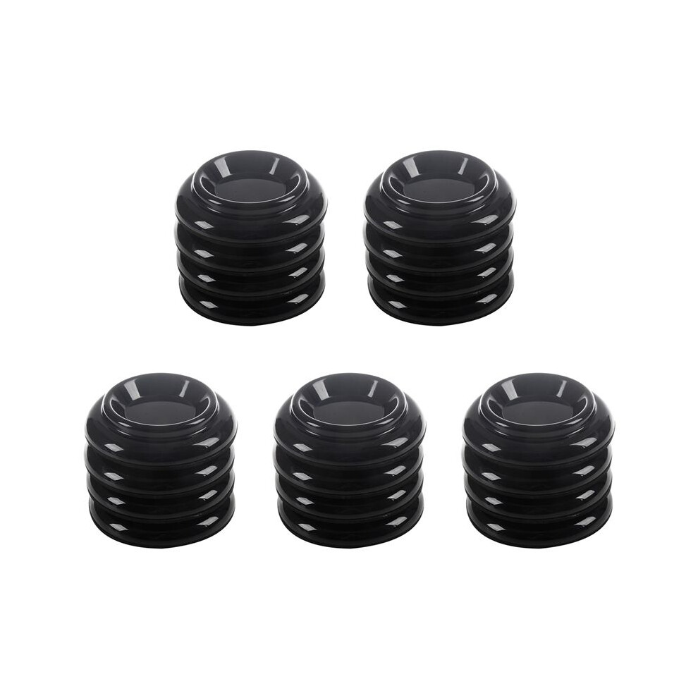 Piano Caster Cups 20Pcs Palstic Upright Piano Leg Cups Foot Pads Set Upright Piano Accessories(Black) Black 6032646129535