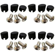 4Set Scooter Rear Back  Mudguard Screw Rubber Cap Screw Plug Cover for  M365 Electric Scooter Parts(Black)