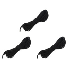 3X Paracord 550 Parachute Rope 7 Core Strand for Climbing Camping Buckle Rope Black 25FT