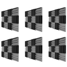 Paquet de 72 Panneaux de Mousse Insonorisants Auto-Adhésifs, Mousse Acoustique de 12 x 12 x 2 Pouces, pour Mur, Maison, Studio