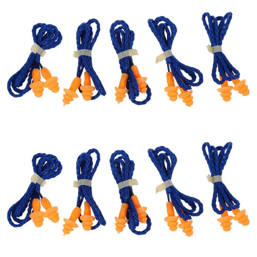10 Pair Tree Shape Soft Safety Soft Silicone Ear Plugs Hearing Protection Muffs 1