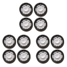12Pcs Metal 1.9Inch Beadlock Wheel Rim Hub for 1/10 Axial Scx10 90046 Trx4 Rc4Wd D90 D110 ,Silver 12 Small Holes