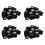 0Degree Bass Guitar Amp Knobs Buttons D-Type Shaft Potentiometer Pots Knobs, Black Cap Silver Top, Pack of 48 1