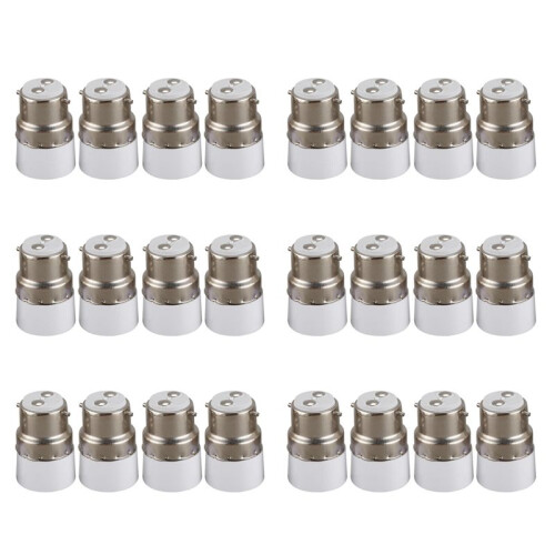 AC 220V B22 to E14 Base Socket Light Lamp Bulb Adapter Holder 24pcs