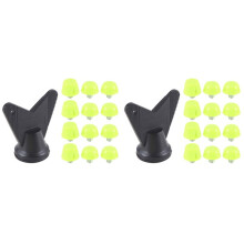 24Pcs Football Shoe Spikes Soccer Boot Cleats M5 Threading Screw 7mm 10mm Anti Slip Replacement Studs Green
