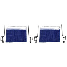 2X Table Tennis Net Portable Anywhere Retractable Pong Post Net Rack for Any Table Net + Bracket Combination