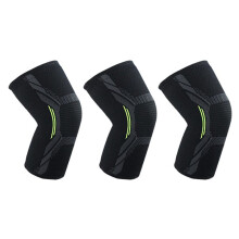 3X Rodillero Deportivo de Futbol Baloncesto Transpirable Apoyo Rodilleras de Alto Voleibol Elastico Proteccion Soporte de la Rodilla de Entrenamiento