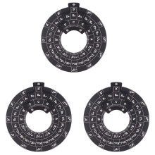3X Circle Of Fifths Wheel Guitar Chord Wheel Trämelodiverktyg Musikackordhjul för Musiker Gitarrtillbehör