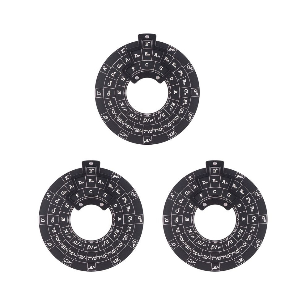 3X Circle Of Fifths Wheel Guitar Chord Wheel Wooden Melody Tool Musical Chord Wheel For Musicians Guitar Accessories 4712683126705