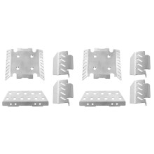 2X Metallchassis-Kit + Achsabdeckungs-Kit für 1/8 MJX Allrock 1/8 H8h V1v2 RC-Autoteile