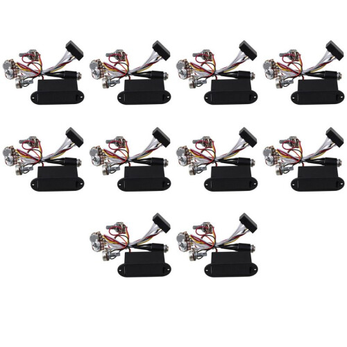 10X 2 Band Active Bass Guitar EQ Equalizer Preamp Circuit Pickup Black