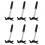 6X Retractable Billiard Cue Stick Bridge with Bridge , Billiard Pool Cue Accessory for Pool Table,Bridge ,Black 1