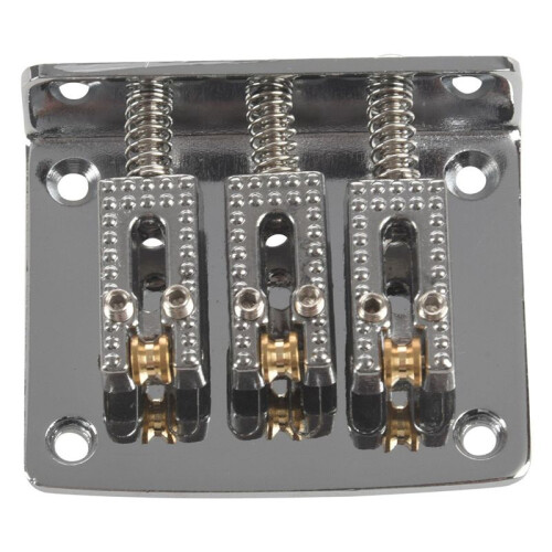 3X 3 String Guitar  String Bridge Bridge Pull String Hard Tail Guitar Bridge Tail 3 String Guitar Replacement Silver 1