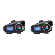 2X Q58 Max Motorcycle Helmet Intercom IP65 Waterproof Intercom Distance 500m Multi-Scene Mixed Music Sharing