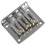 3X 3 String Guitar  String Bridge Bridge Pull String Hard Tail Guitar Bridge Tail 3 String Guitar Replacement Silver 3