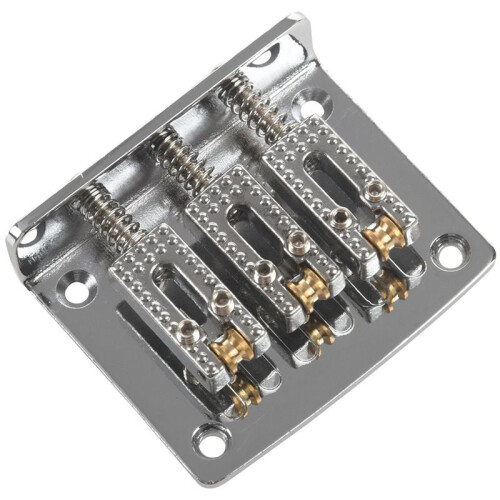 3X 3 String Guitar  String Bridge Bridge Pull String Hard Tail Guitar Bridge Tail 3 String Guitar Replacement Silver 2