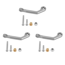 3X for WPL B1 B14 B24 C14 C24 B16 B26 B36 Q60 Q63 Q64 Q65 RC Car Spare Parts Metal Servo Pull Rod,Grey