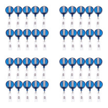 40 Retractable Reel ID Badge Lanyard Name Tag Key Card Holder Belt Clip Color: Amount:40 Pcs