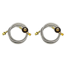 2X Outdoor Stove Extension Pipe Gas Stove Pipe Joint Adjuster Suitable for Outdoor Camping Fuel Tank Cylinder 100cm