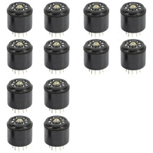 12x 9Pin Bakelite Vacuum Tube Socket Saver Base for 12AX7 12AU7 ECC82 ECC83 Amps, 12 Pcs