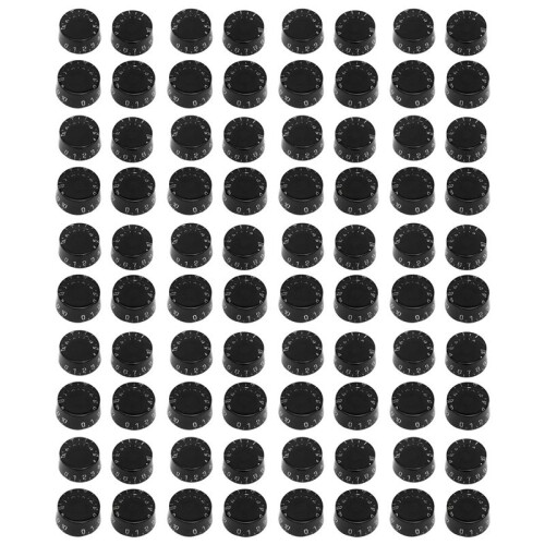80Pcs Electric Guitar Top Hat Knobs Speed Volume Tone Control Knobs Compatible for  LP Style Guitar