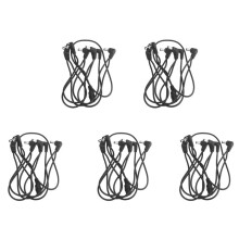 5X Vitoos 6-Weg Elektrode Daisy Chain Kabelboom Koperdraad voor Gitaareffecten Voeding Adapter Splitter Zwart
