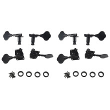 8Pcs Guitar Tuning Pegs Electric Bass Tuner Peg Guitar Open Gear Tuning Pegs Machine Heads for Jazz Black