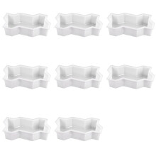 8X Three Waveform Garden Path Plastic Concrete Paving Brick Mold Diy Walkway Cement Brick Mold