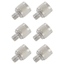 12pcs N Type Male Plug to F Female RF Coaxial Adapter Connector for Wireless Antenna,Silver
